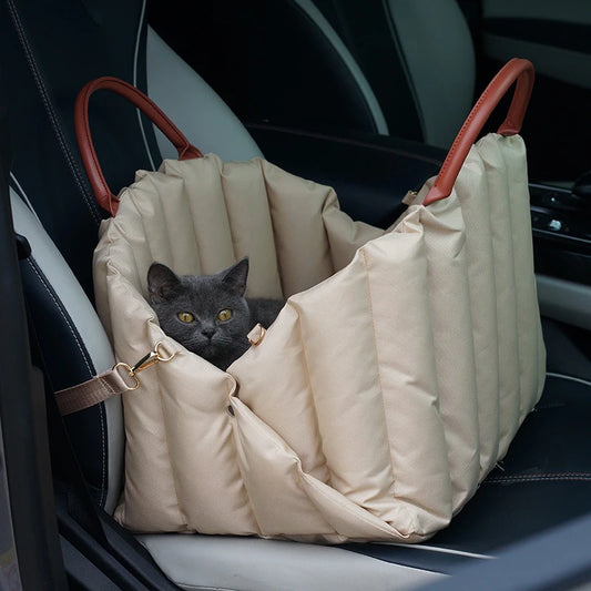 Winter Pet Carrier Bag for Small Dogs — Warm Removable Cushion, Stylish Handbag Design